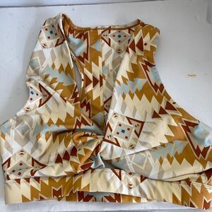 No fabric content possible rayon spandex multi colored elastic bottom brand new